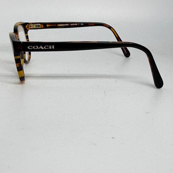 Coach CatEye Glasses HC6102 5440 Black Amber Varsity Stripe 51 18 140 20081 - Picture 2 of 7